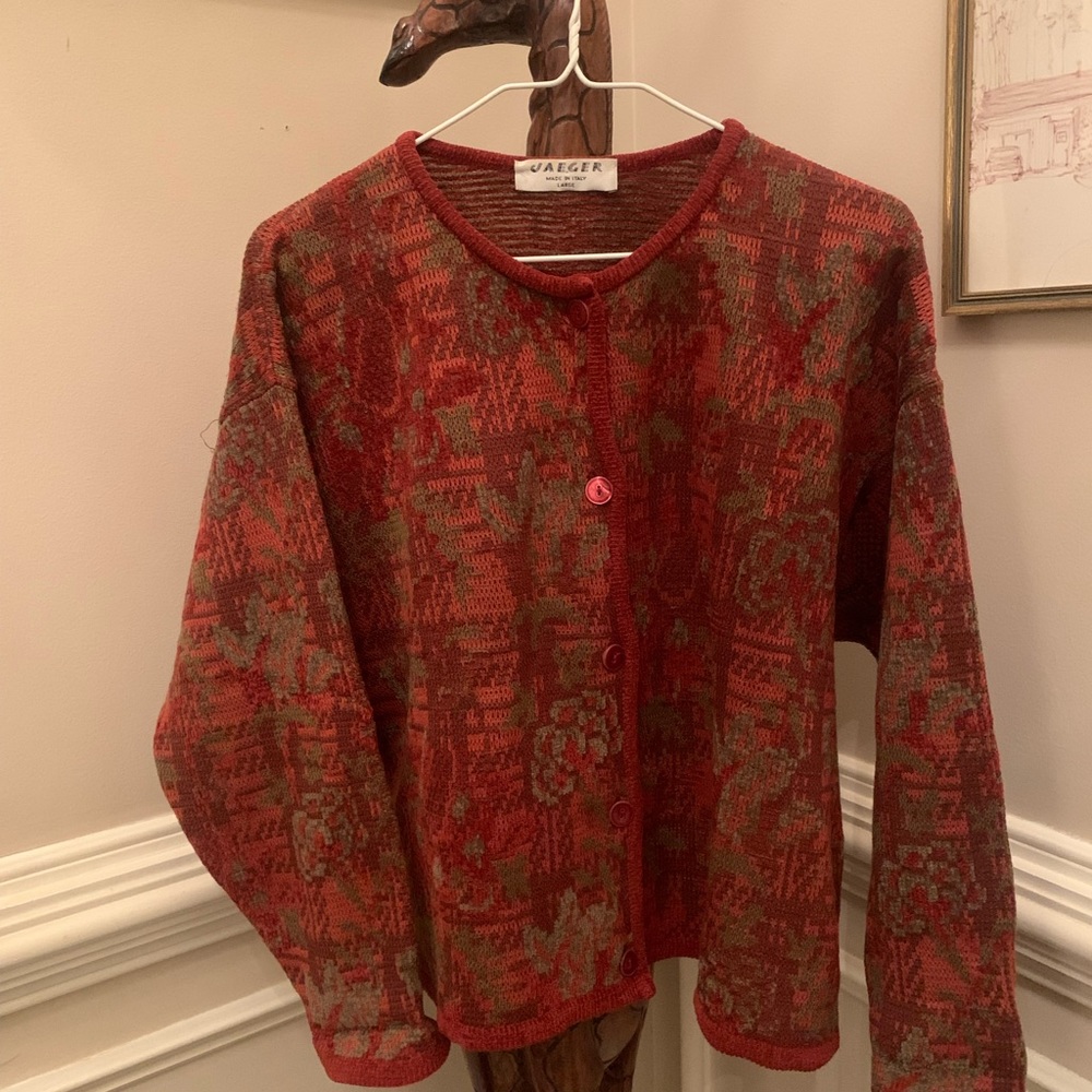 Jaeger chenille cardigan size L